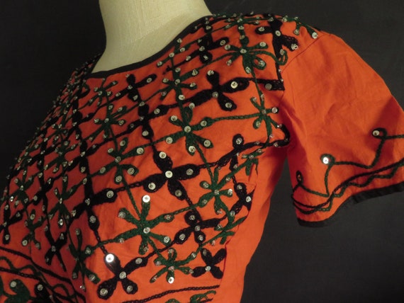 Orange Cotton Indian Outfit Lehenga Gagra Choli G… - image 6