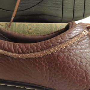 8.5 Brown Leather Clarks Bendables Loafers Lace-Up Shoes Size 8.5M bild 9