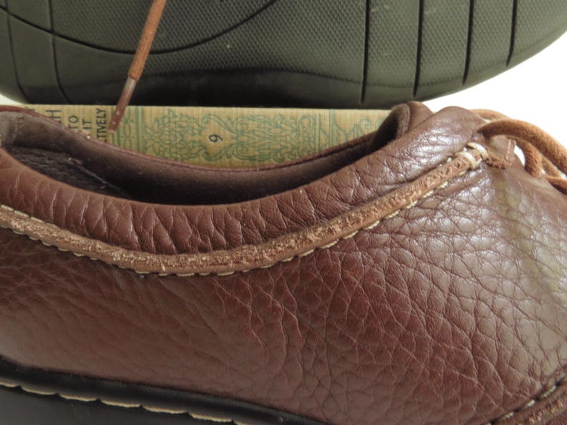 8.5 Brown Leather Clarks Bendables Loafers Lace-Up Shoes Size 8.5M bild 9
