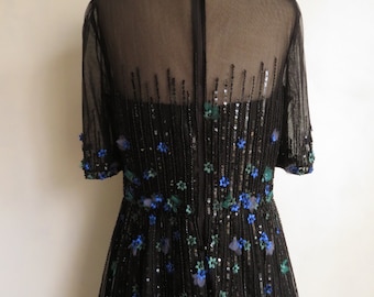 long sleeve sequin evening dress Nox Anabel D1269 Size 6 Turquoise Sequin Mermaid Long Sleeve Prom Dress Feather Corset Formal Gown