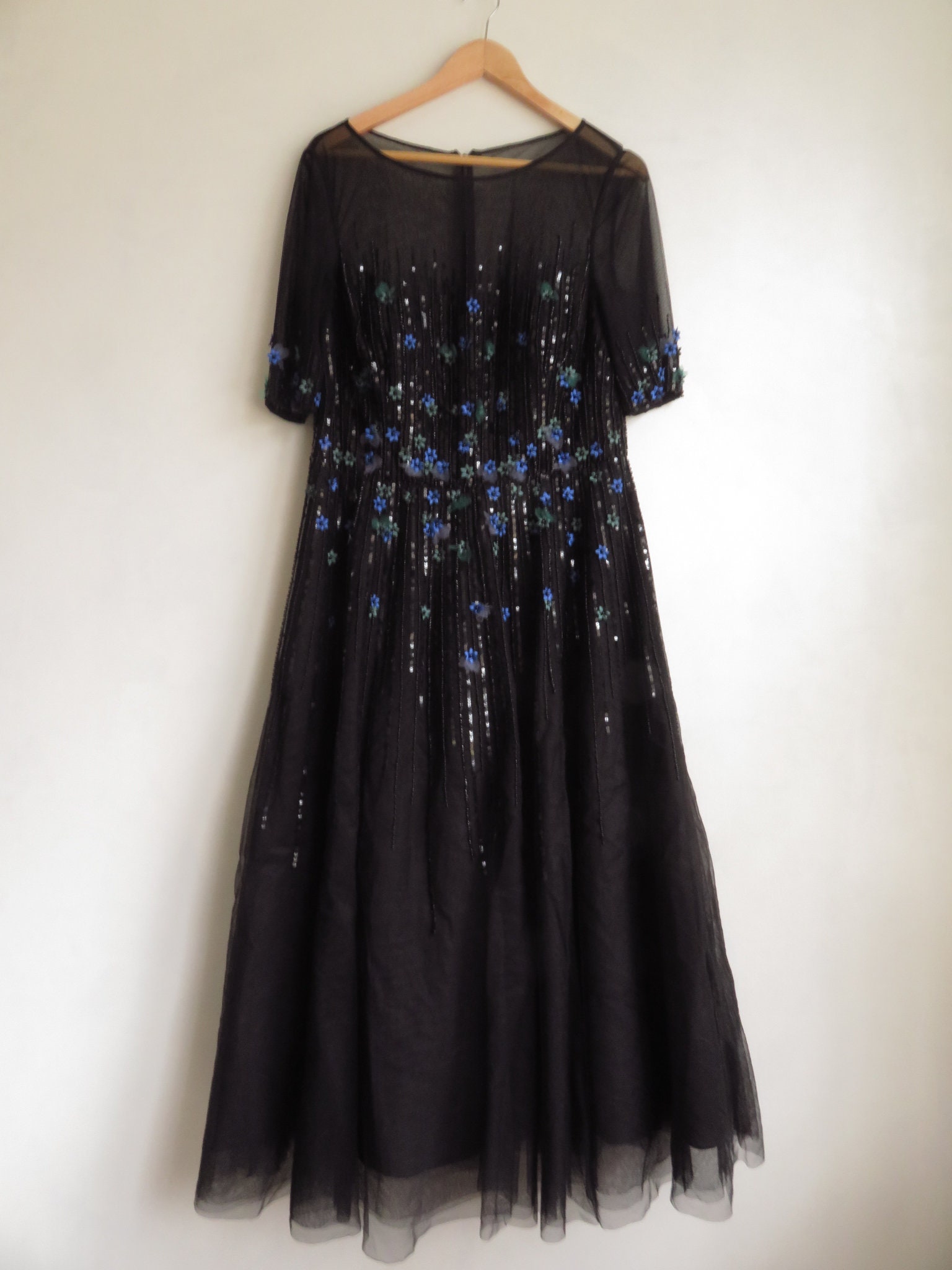 teri jon black evening dress Teri Jon Crepe Off The Shoulder Jewel Trim Portrait Column Gown 239069