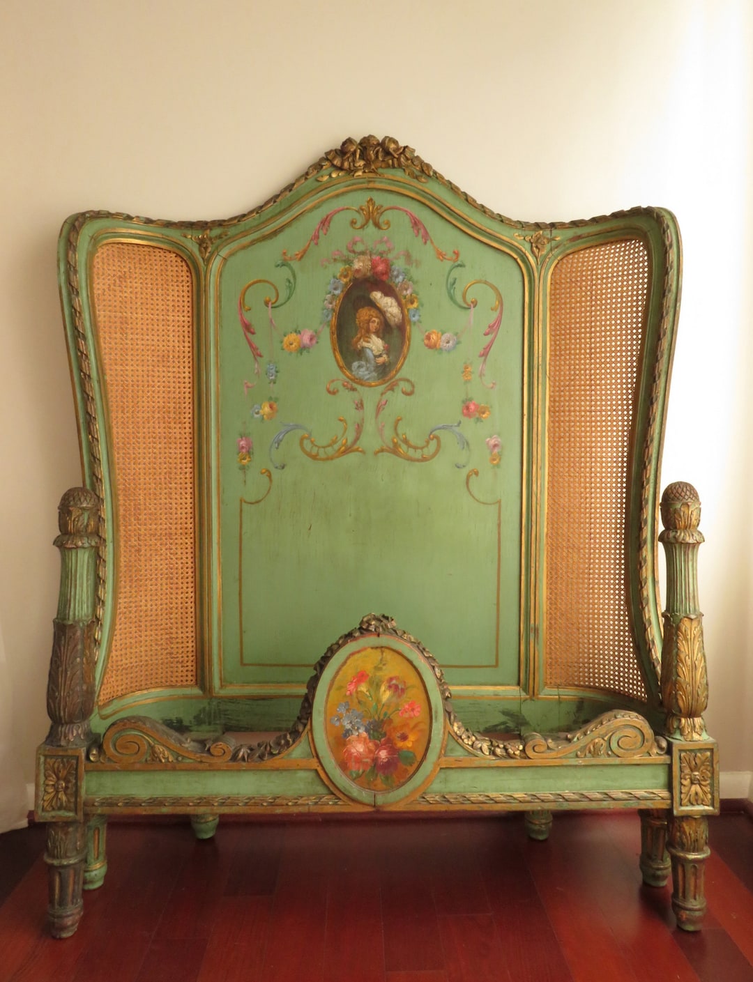 Antique French Bed Louis XVI Twin Bed Frame Single French Baroque Bed ...