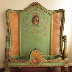 Antique French Bed Louis XVI Twin Bed Frame Single French Baroque Bed 19th Century