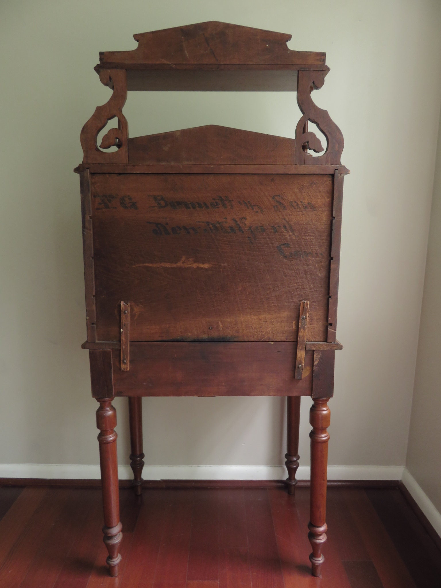 1800s Child's Desk/secretary Tall Antique Folding Desk Handmade