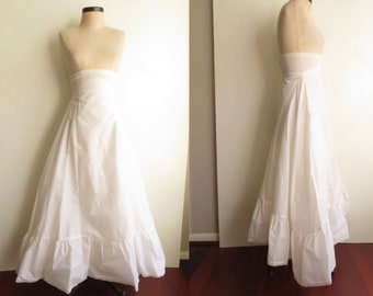 50s Bridal Gown Slip - Petticoat w/ Crinoline - Empire Waist Size 6/8