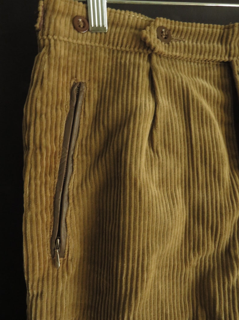 West German Corduroy Jodhpurs Vintage Riding Breeches Hunting Land Army 1940s Land Girls Khaki Tan Cotton Cords Jakob Zeiler Size 32 Waist