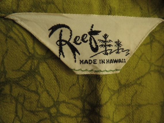 60s Reef Hawaiian Shirt Vintage Deadstock Cotton … - image 7