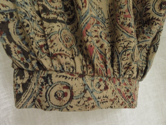 70s Indian Block Print Pants Vintage Paisley Hare… - image 4