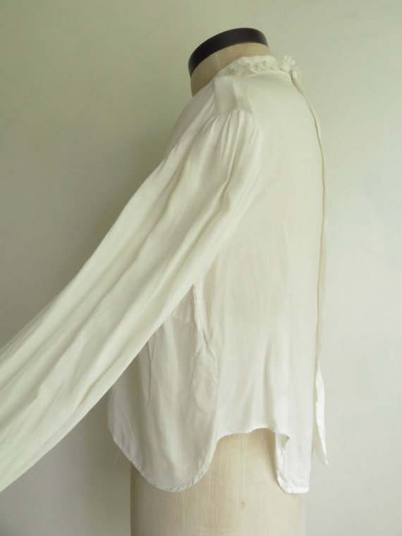 1910 Edwardian White Linen Blouse (Victorian) Sum… - image 7