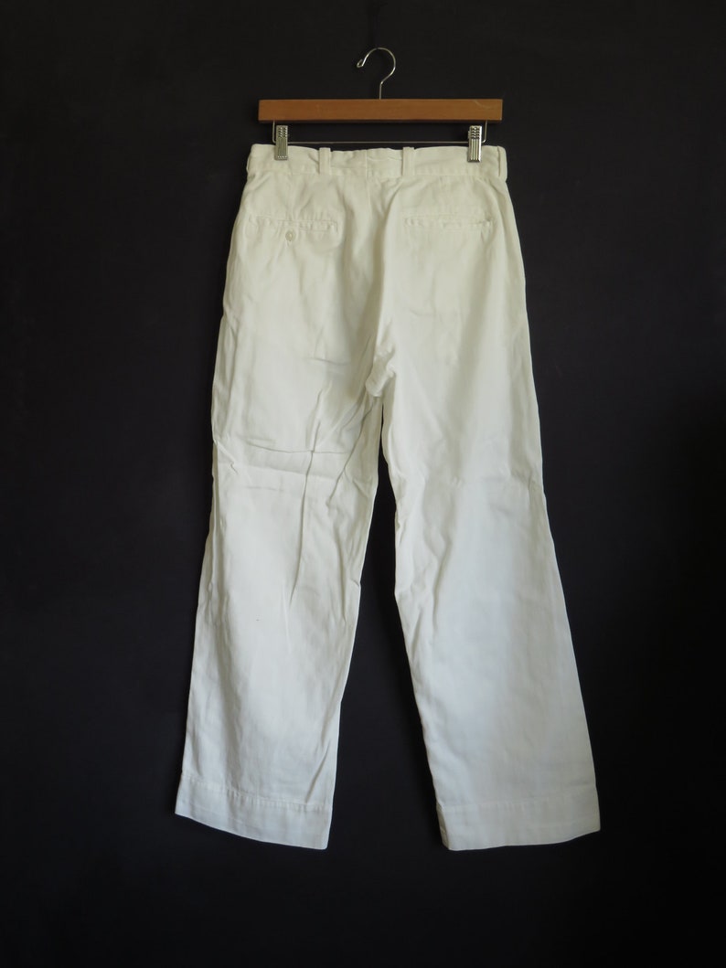 40s White Work Pants Milkman Pants Button-Fly Vintage WW2 US | Etsy
