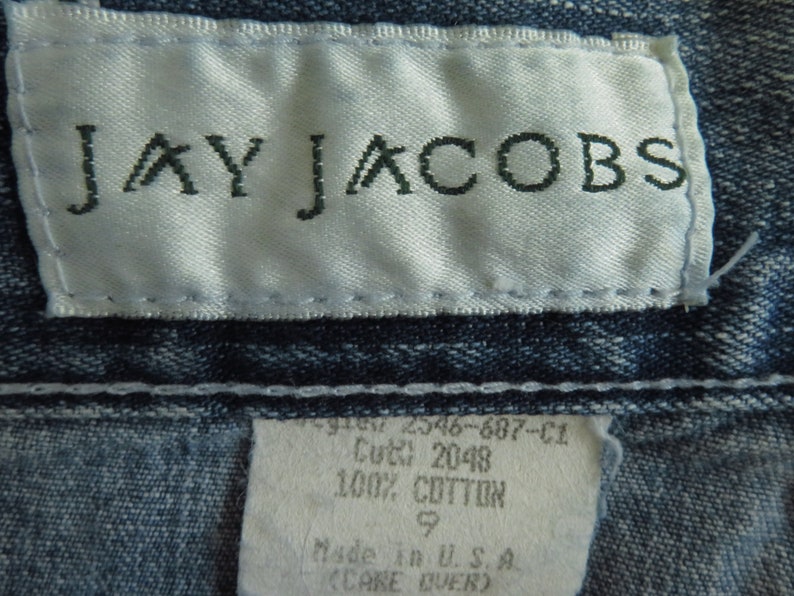 90s High Rise Shorts Faded Denim Vintage Jay Jacobs High Waisted Small 29