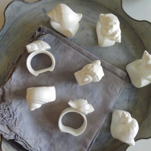8 Vintage Seashell Napkin Rings, 1970s Bone China, Set of 8 - Etsy
