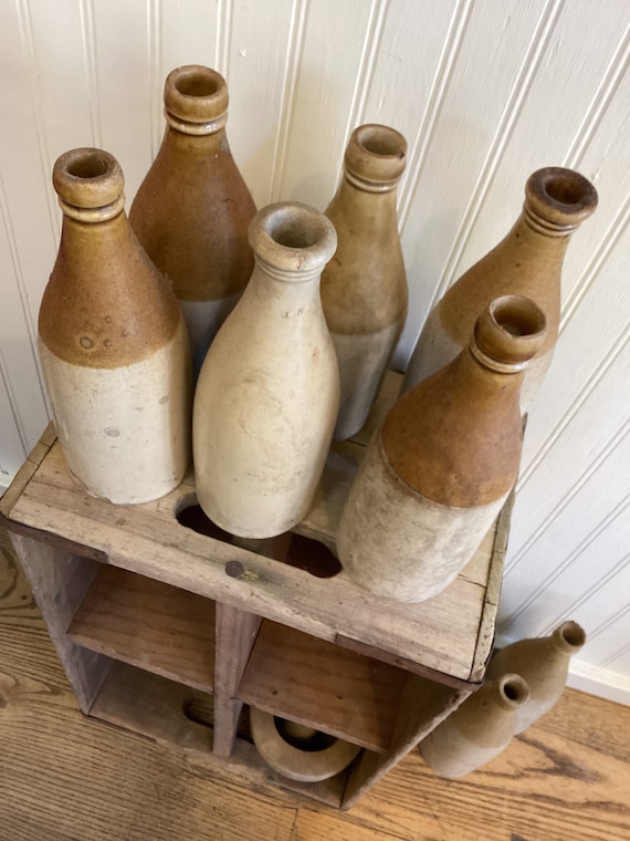 英国Portobello Road Brocanteボトル大瓶 インテリア60㎝ Civil War Ginger Beer Bottles Stoneware Bottles Murray Buchan