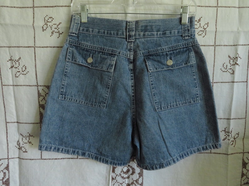 90s High Rise Shorts Faded Denim Vintage Jay Jacobs High Waisted Small 29