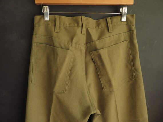 60s Big "E" Levi's Green Cotton/Polyester Sta-Pres