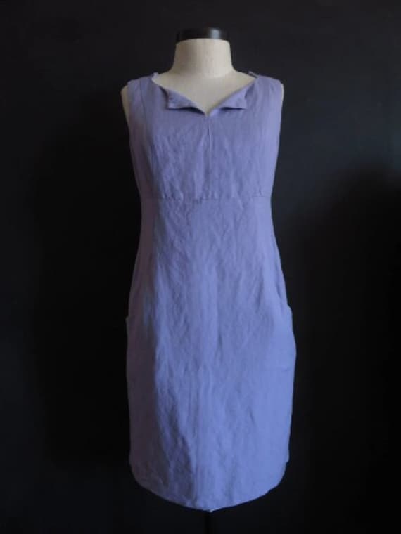 Lavender Linen Dress Kate Hill Sheath Purple Linen
