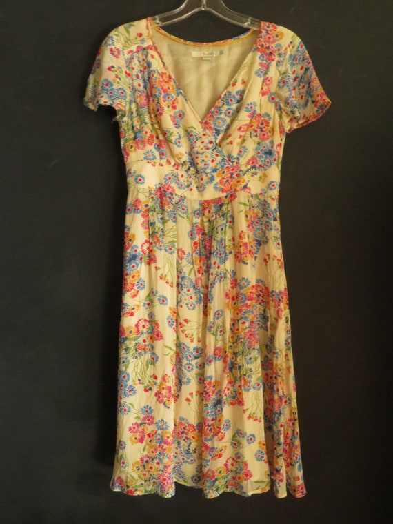 Boden Floral Femme Dress Sheer Fully Lined Delicate Feminine | Etsy