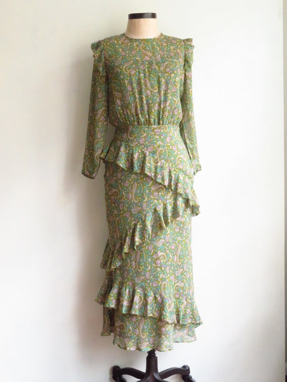 NWT Veronica BEARD Silk Paisley Dress Floral & Pa… - image 2