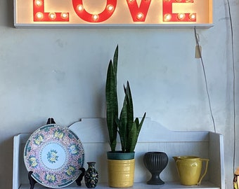 LOVE Marquee Electric Love Sign Pop Art Mod Decor Valentine Gift