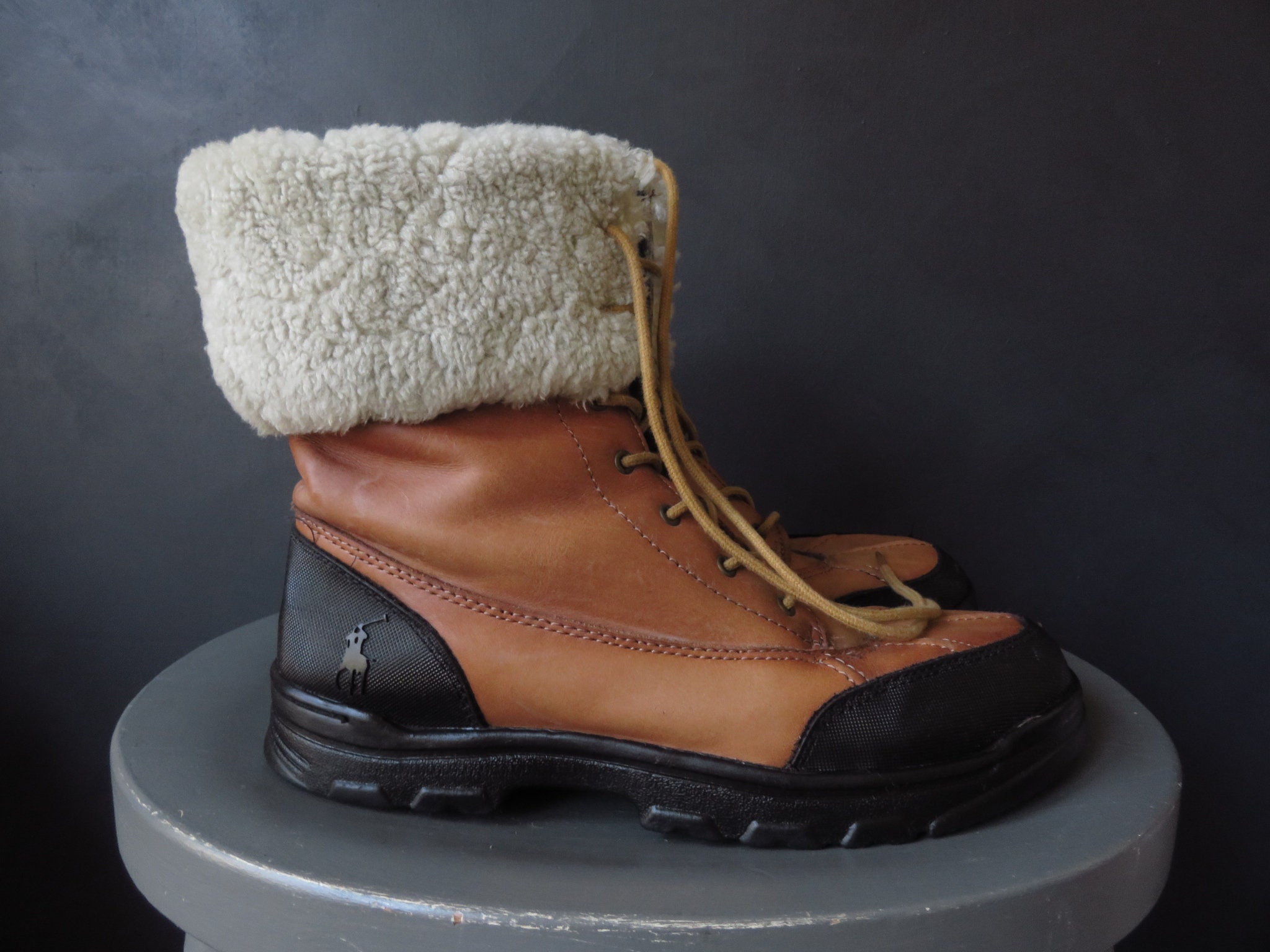 Buy  Men's Polo Boots Ralph Lauren Shearling Hiking Boots Online in  India - Etsy