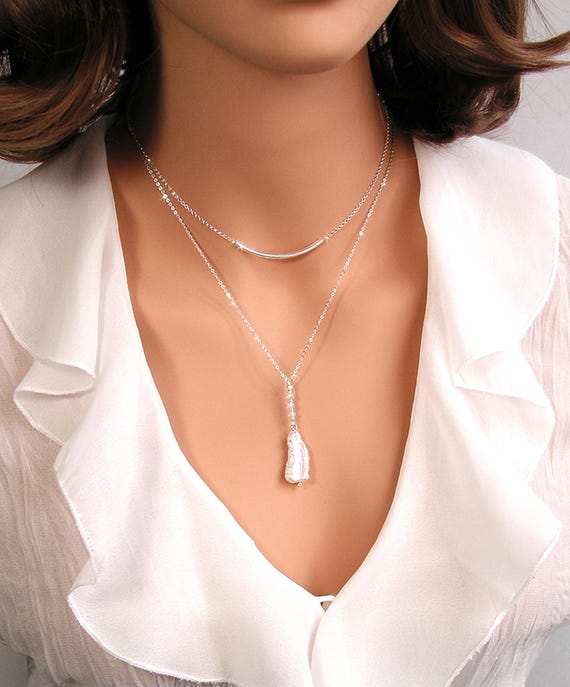 Cultured Freshwater Pearl Necklace 14k Gold-filled Cultured Freshwater Pearl Necklace 14k Gold-filled