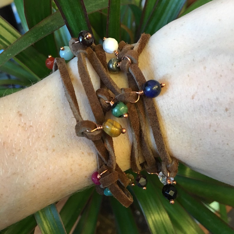 Yoga Wrap Bracelet Stacking Bracelet Gemstone Bracelet Etsy