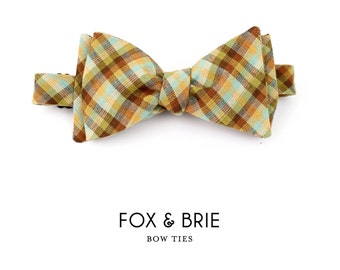 Happy Camper Gingham Bow Tie