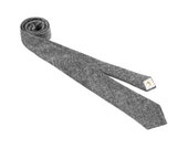 Charcoal Chambray Necktie