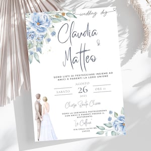 INVITO  matrimonio  digitale- invito personalizzabile -partecipazione - invito stampabile - wedding - whatsapp - template - canva