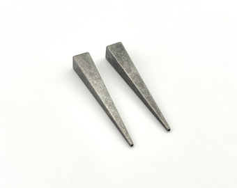 Antique Silver Bolo Tie Tips: Modern Cord Ends, Jewelry Making (8 pcs.)
