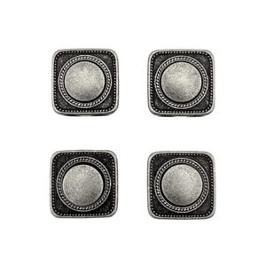 Bolo Tie Slides, Pack of 4, Easy-adjust button, Western Style Accessory