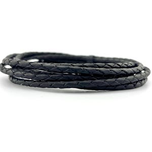 Braided Leather Bolo Cord - 4mm