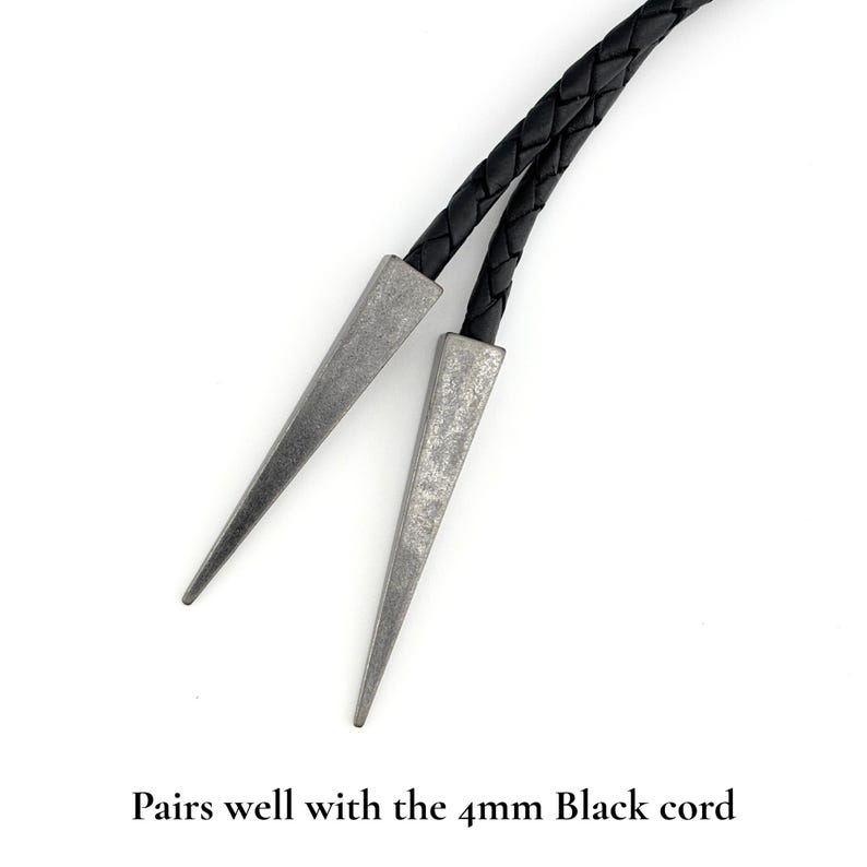 Pike Bolo Tie Tips (8 Pcs/Antique Silver): Modern Cord Ends, Jewelry Making, & Necklaces. image 3