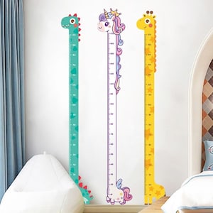 Wandaufkleber für Kinder, messbare Linealaufkleber, Giraffe, Einhorn, Wachstumsdiagramm, Höhenverfolgung, Babyzimmer, Wandaufkleber, Höhe