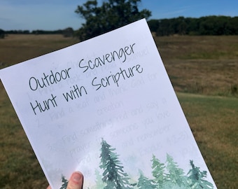 Outdoor Scavenger Hunt with Scripture