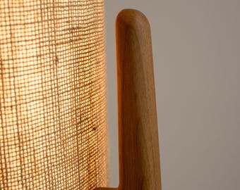 Rocketlamp - Cherry Wood |  Mid Century Modern Lamp – Handmade Wood Lamp – Bedroom Lamp – Scandinavian Lighting – Retro Home Decor