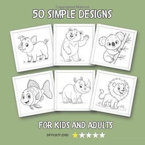 Livre de coloriage animaux mignons en téléchargement numérique