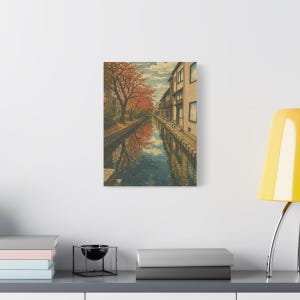 Japanese Kyoto Street Scene Digital Print - Instant Download