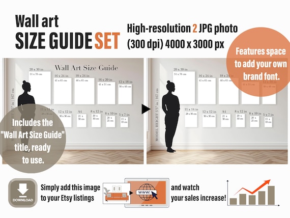 Wall Art Size Guide, Print Display Chart (JPG) - Etsy