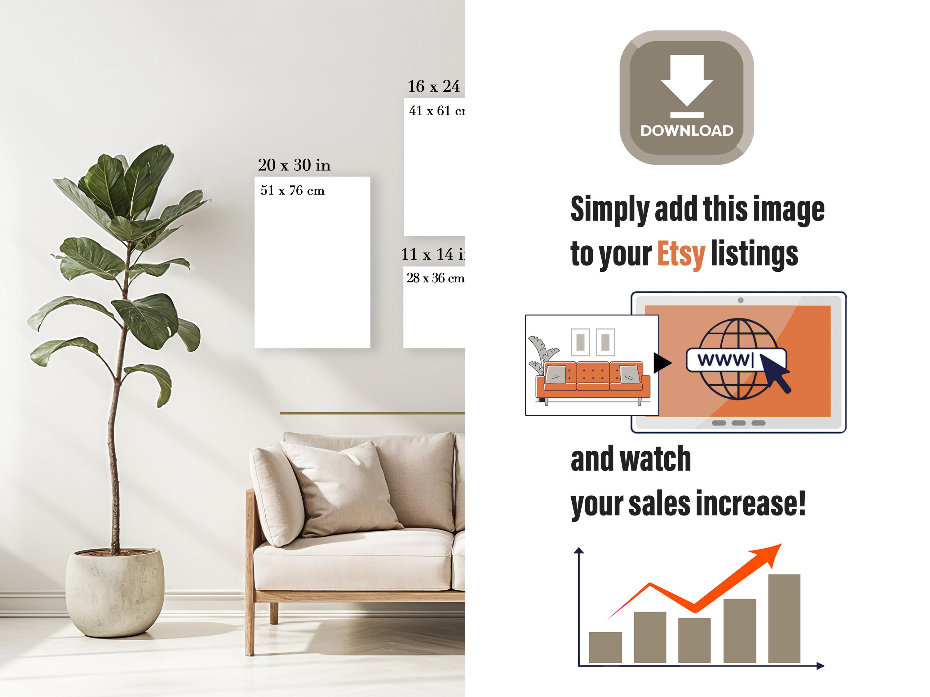 Wall Art Size Guide: Vertical, Horizontal, Square (digital Download) - Etsy