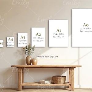 Wall Art Size Guide, Poster Frame Comparison Chart (JPG Files) - Etsy