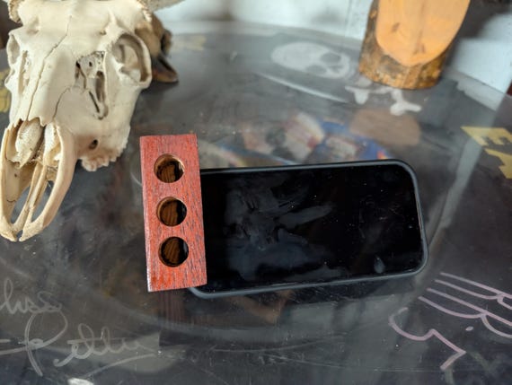 Hand Crafted cell phone holder and speaker amplifier