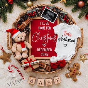 Kerstaankondiging zwangerschap digitaal, babyaankondiging december, vakantie sociale media onthullen, babyaankondiging winterkerst kerst