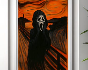 ゴーストフェイス「スクリーム」ホラー映画オリジナル絵画 ジクレー