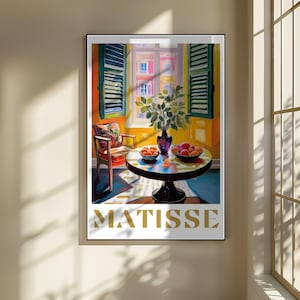 Henri Matisse Print - Aesthetic Matisse Poster for Modern Gallery Exhibition Art, Minimalist Neutral Wall Art, Matisse Cut outs Gift Idea