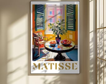 Henri Matisse Print - Aesthetic Matisse Poster for Modern Gallery Exhibition Art, Minimalist Neutral Wall Art, Matisse Cut outs Gift Idea