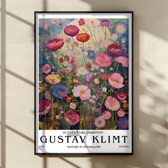 グスタフ・クリムトの版画、クリムトの花のポスター、グスタフ