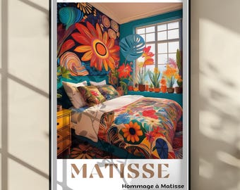 Henri Matisse Print - Colorful Wall Art, Aesthetic Room Decor, Matisse Poster for Modern Gallery Exhibition Art, Matisse Cut outs Gift Idea