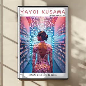 Yayoi Kusama Human Poster - Abstract Yayoi Kusama Print as Japanese - Yayoi Kusama Inspired Japanese Gallery Wall Art - Home Wall Decor