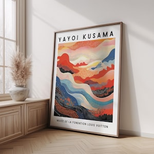 Yayoi Kusama Art Print Poster - Yayoi Kusama Print, Japanese Wall Art, Minimalist Poster, Livingroom Poster, Japandi Wall Art, Home Gift